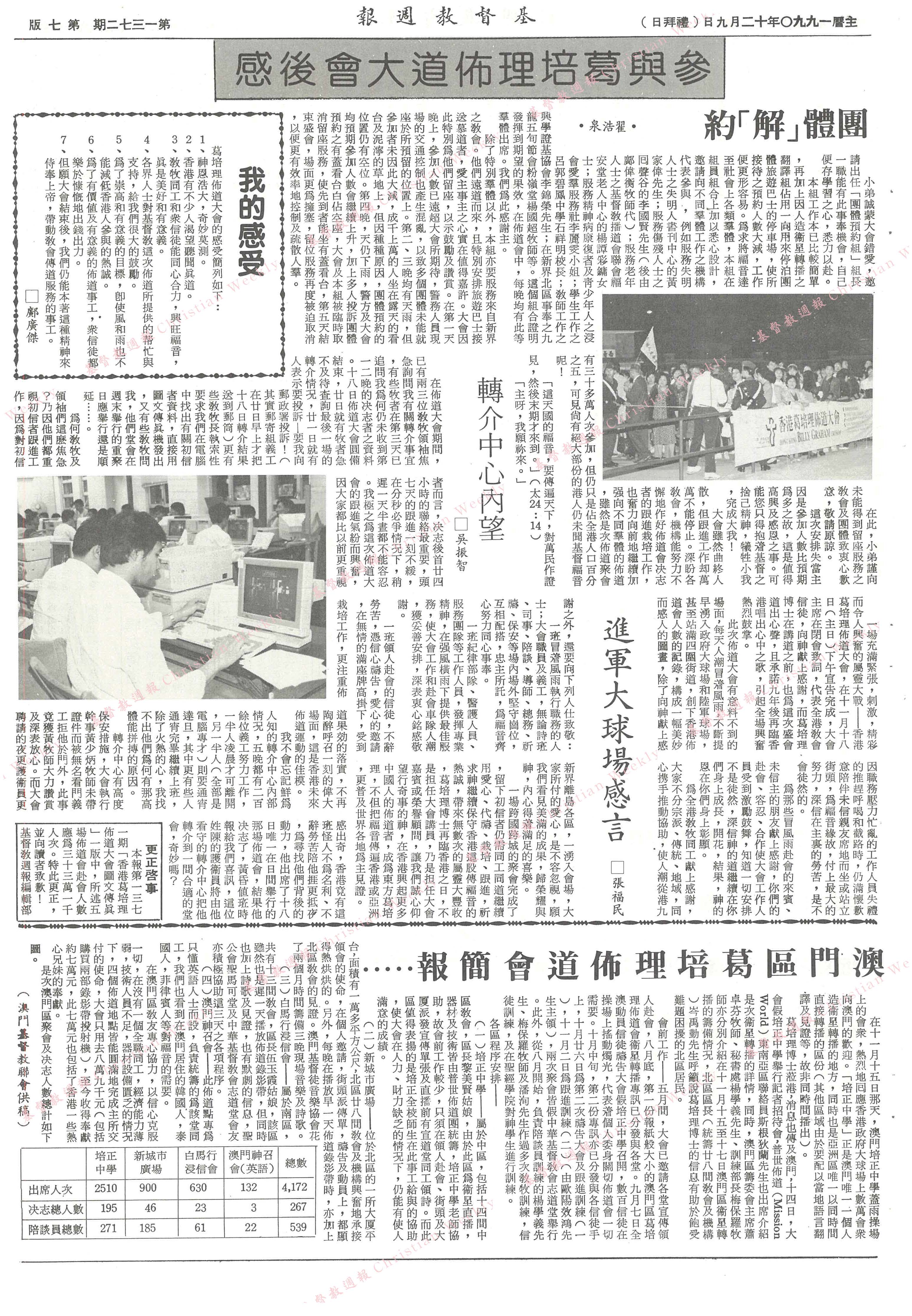 基督教週報封面